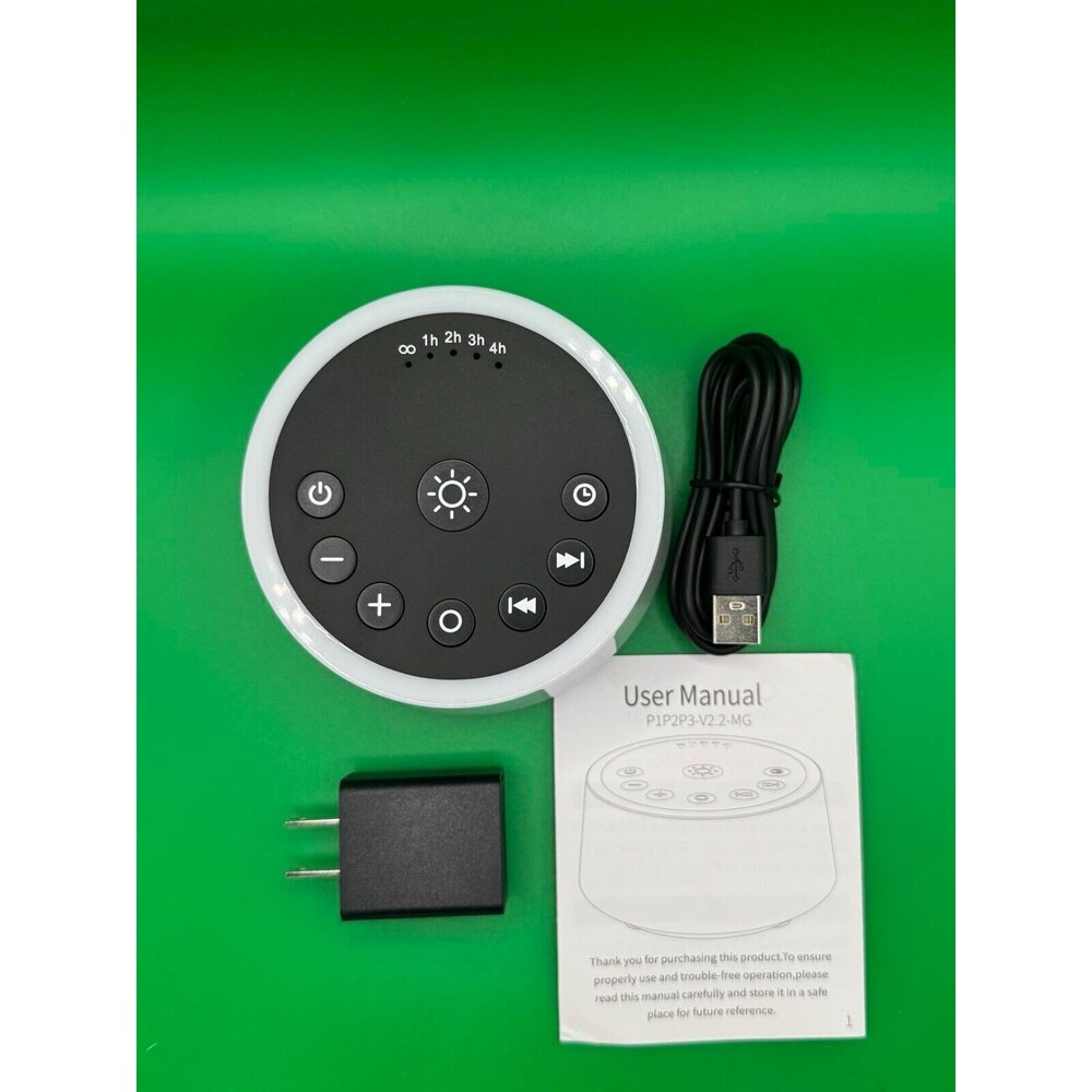 Color Noise Sound Machine w/ 10 Colors, 25 Sounds, Adjustable Volume, Timer